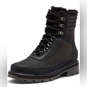New Sorel Women's Lennox Lace Cozy STKD Waterproof Boot Size 5